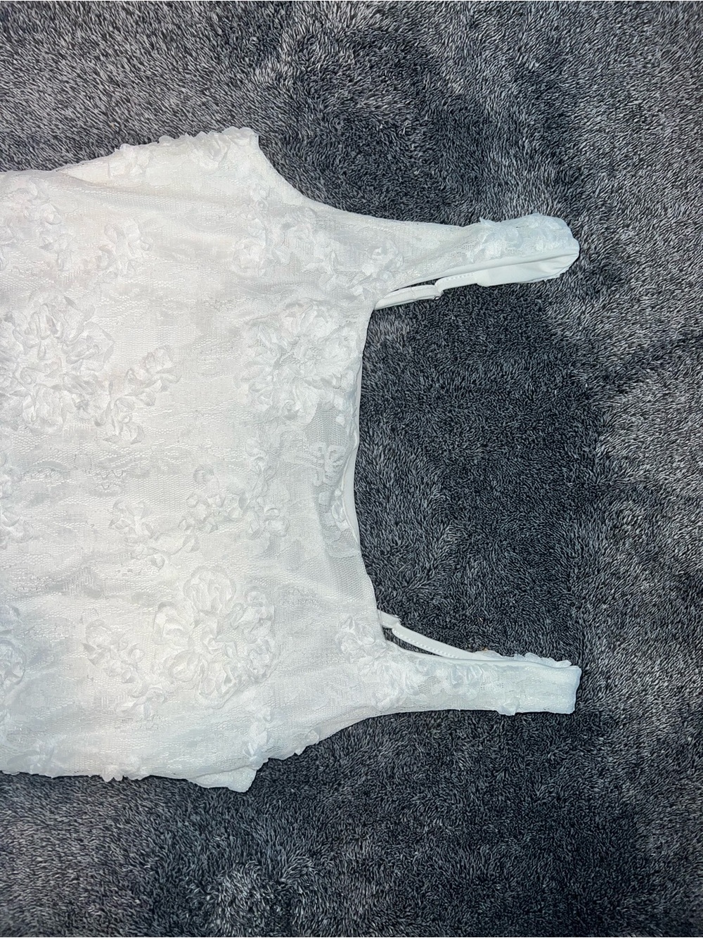 Lace Embroidered White Tank Dress - Picture 4 of 6